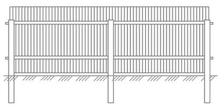 Забор из оцинкованного профнастила С-8 с декоративно-полимерным покрытием