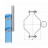 Кронштейн однорожковый радиусный приставной 1К1(15°)-1,5-1,5-П-Тр.48 15 кг